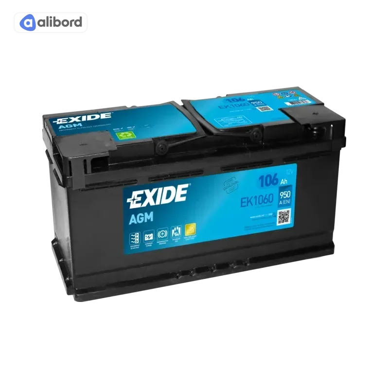 Акумулятор  106Ah-12v Exide AGM (392х175х190),R,EN950 !КАТ. -20% EK1060