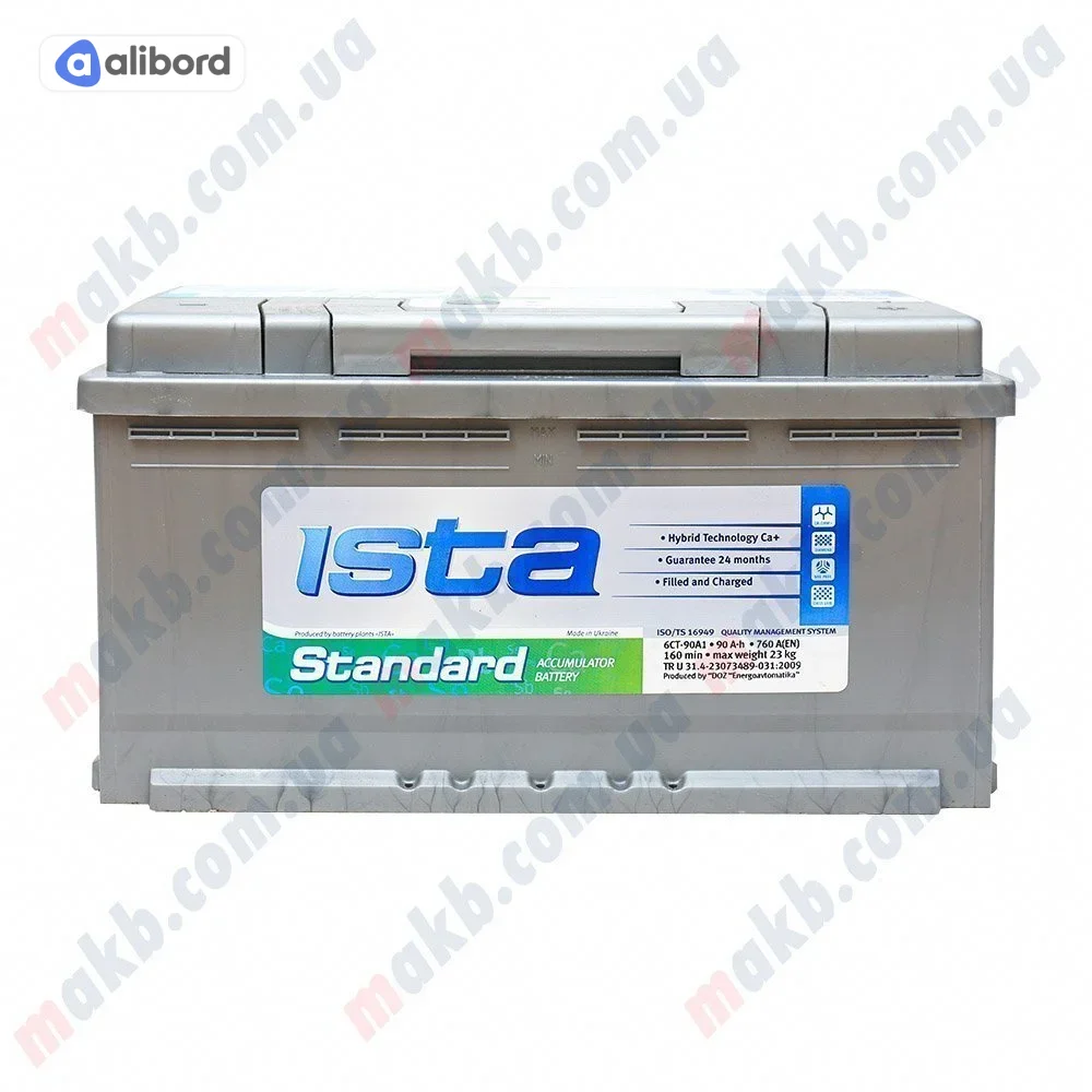 Акумулятор   90Ah-12v ISTA Standard зал. (352х175х190), L, EN 760 !КАТ. -10% 5237130
