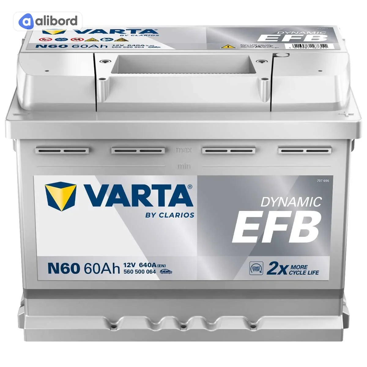 Акумулятор 60Ah-12v VARTA Dynamic EFB (N60) (242х175х190),R,EN640 560 500 064