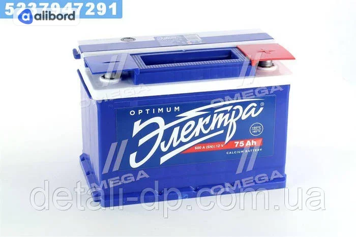 Акумулятор 75Ah-12v Kainar ЕЛЕКТРА (278x175x190), R, EN600! КАТ. -20% 075 221 0 129