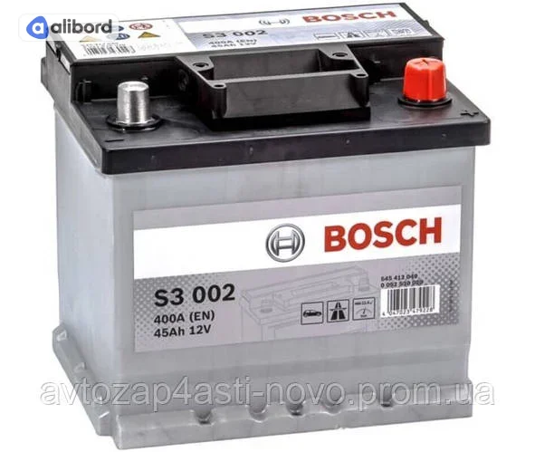 Акумулятор   45Ah-12v BOSCH (S3002) (207x175x190),R,EN400 !КАТ. -15% 0092S30020