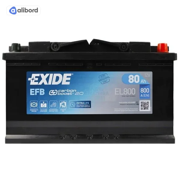 Акумулятор   80Ah-12v Exide EFB (315х175х190),R,EN800 !КАТ. -20% EL800