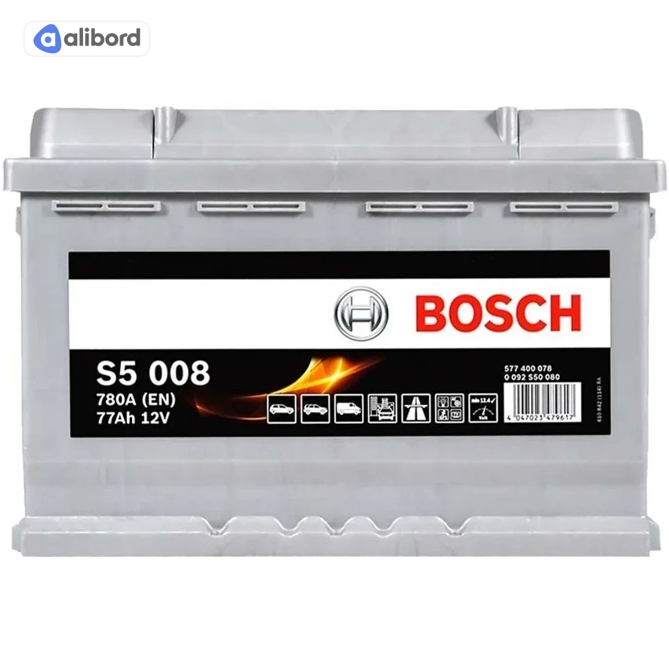 Акумулятор 77Ah-12v BOSCH (S5008) (278x175x190),R,EN780 0092S50080