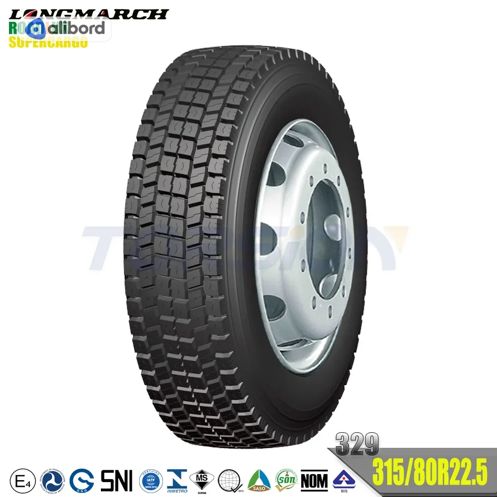 Шина 315/80R22,5 156/150M LM329 20PR M+S, 3PMSF (LongMarch) 31580225LM329
