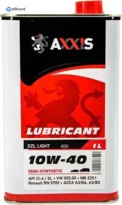 Олива моторн. AXXIS 10W-40 DZL Light (Каністра 5л) AX-2178