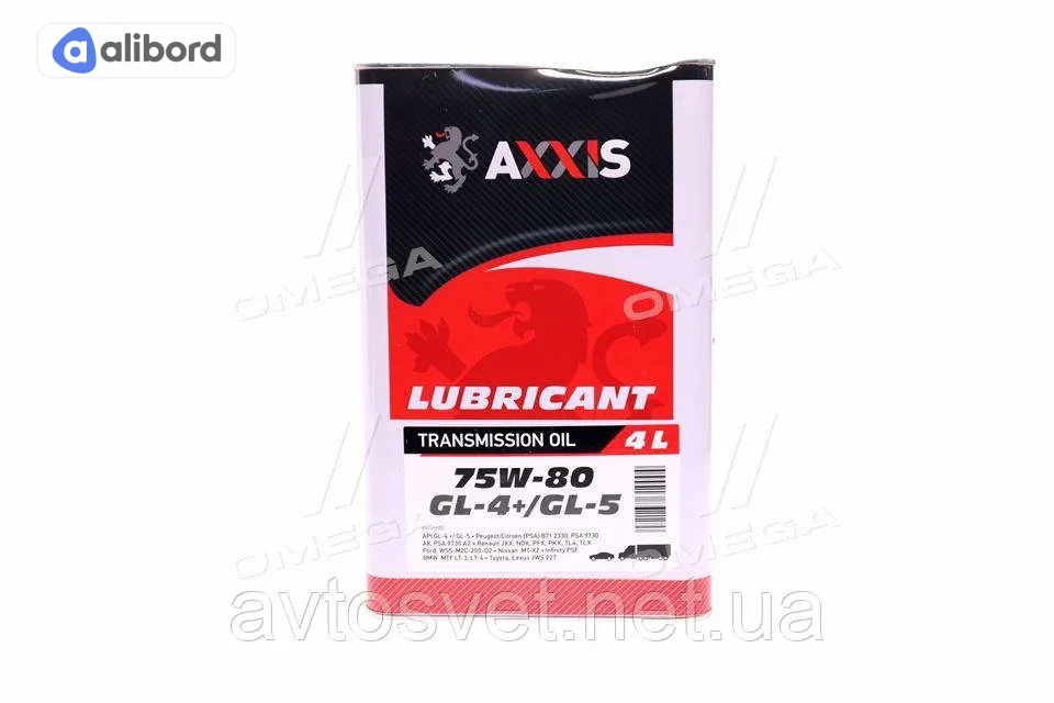 Масло трансмісс. AXXIS 75W-80  GL-4+ (Каністра 10л) ax-1021