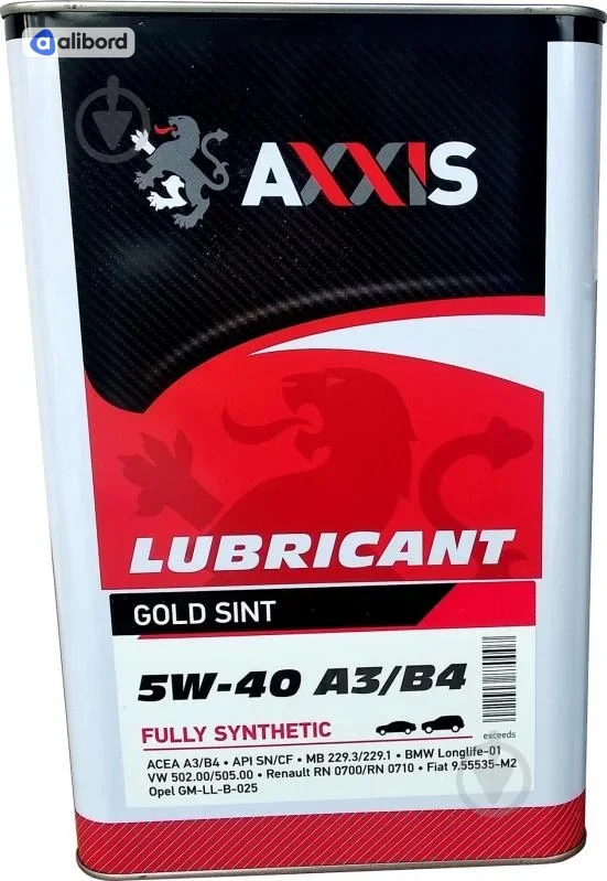 Олива моторн. AXXIS 5W-40 A3/B4 Gold Sint (Каністра 10л) ax-1002