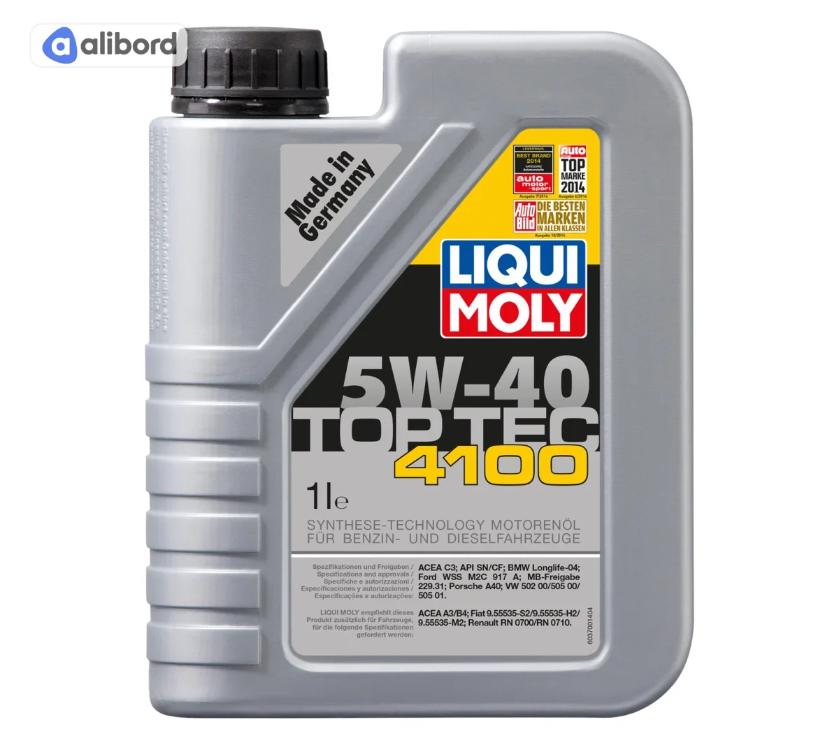 Олива моторна Liqui Moly TOP TEC 4100 5W-40 API SN/CF ACEA A3/B4/C3 (Каністра 4л) 7547/2195