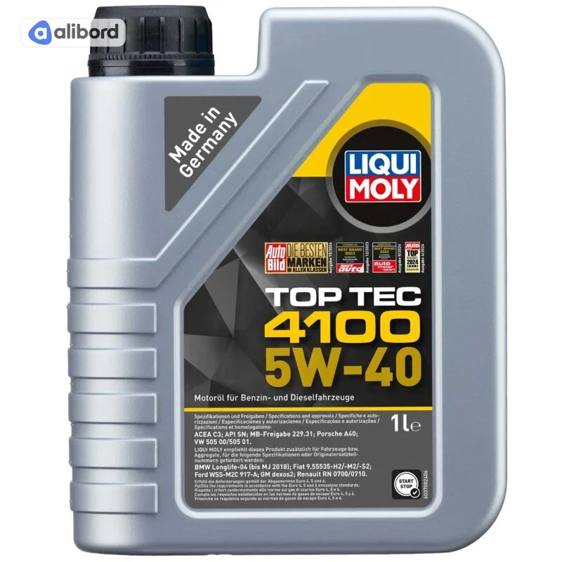 Олива моторна Liqui Moly TOP TEC 4100 5W-40 API SN/CF ACEA A3/B4/C3 (Каністра 1л) 9510