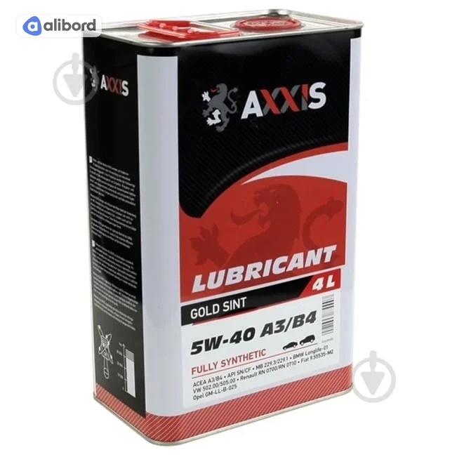 Олива моторна AXXIS 5W-40 A3/B4 Gold Sint (Каністра 5л) AX-2175