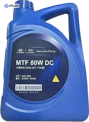 Трансмиссионное масло hyunda mtf sae 80w dc (4л) (вир-во Mobis) 0430000440