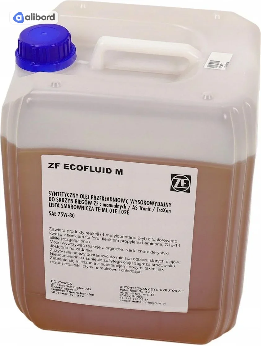 Олива трансміс. ZF Ecofluid M 75W-80 20л (175203) 0671.090.384