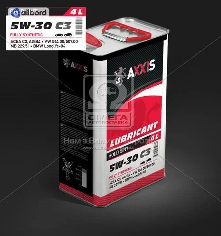 Олива моторна AXXIS 5W-30 C3 504/507 (Каністра 18л) AX-2064